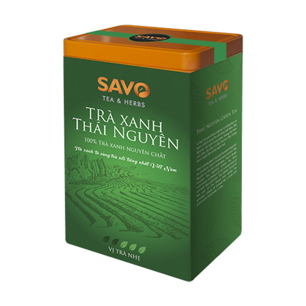 Trà Xanh SAVO Thái Nguyên (Thai Nguyen Green Tea) - Hộp 2 Túi x 100g