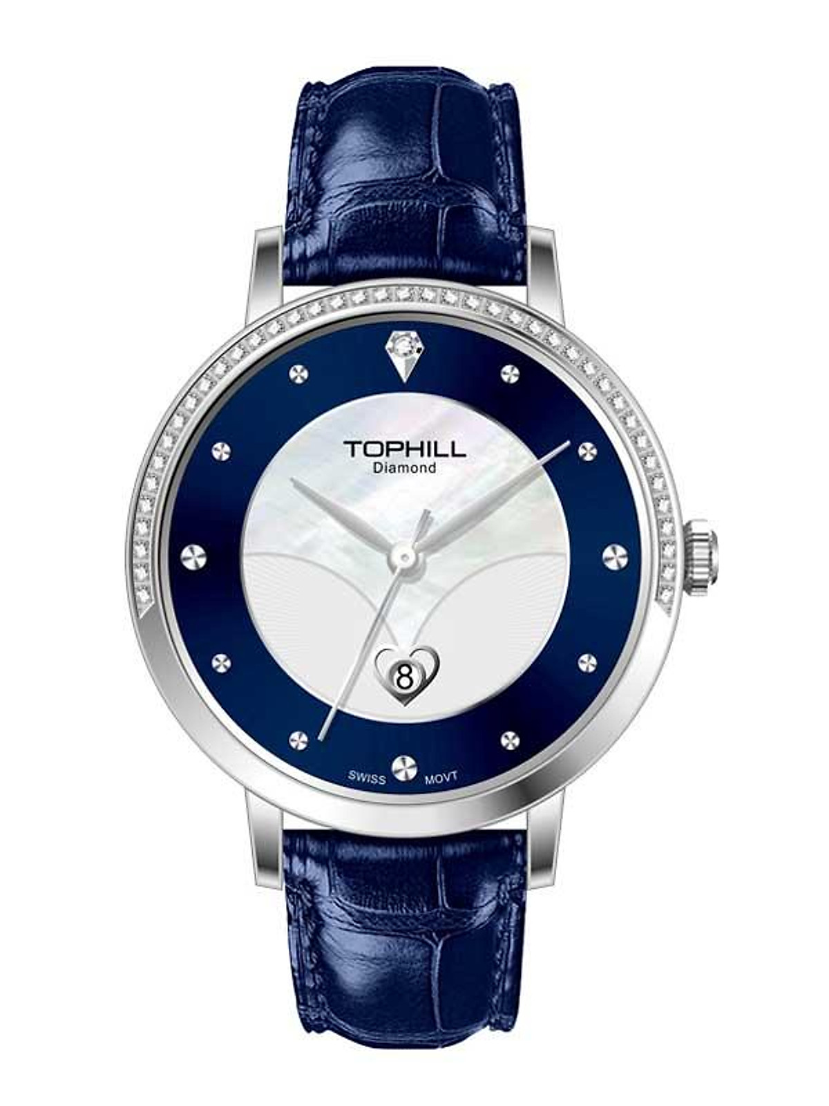 ĐỒNG HỒ TOPHILL TE062L.ML1387 Đồng hồ nữ Thụy Sĩ, kính sapphire, vỏ thép  316L | Skywatch | Tiki