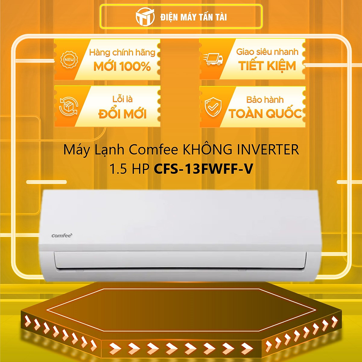 Máy Lạnh Comfee 1.5 HP CFS-13FWFF-V - hàng chính hãng - chỉ giao HCM