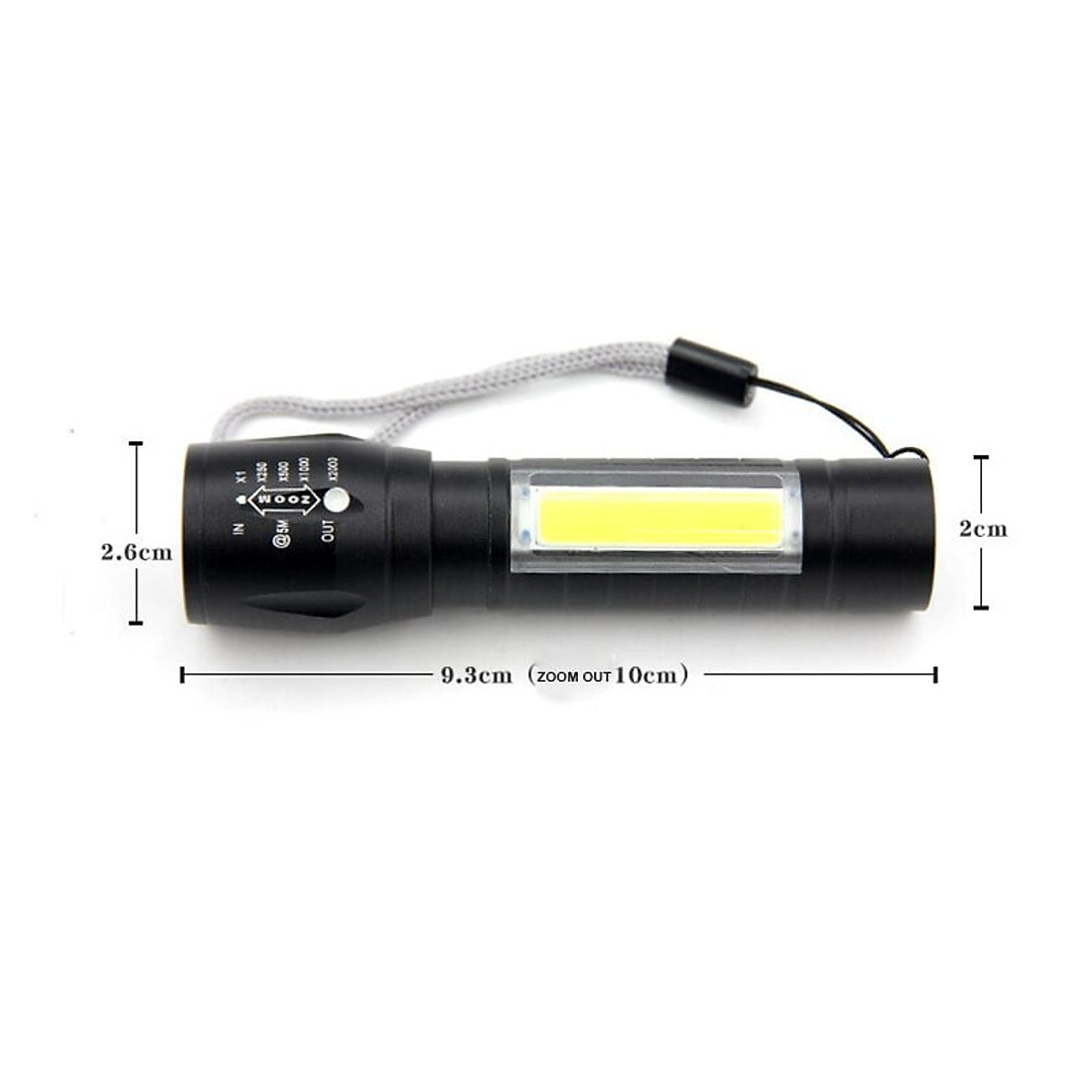 Đèn Pin Mini Siêu Sáng Cao Cấp Có Zoom ( 3 Chế Độ) - Hàng Chính Hãng