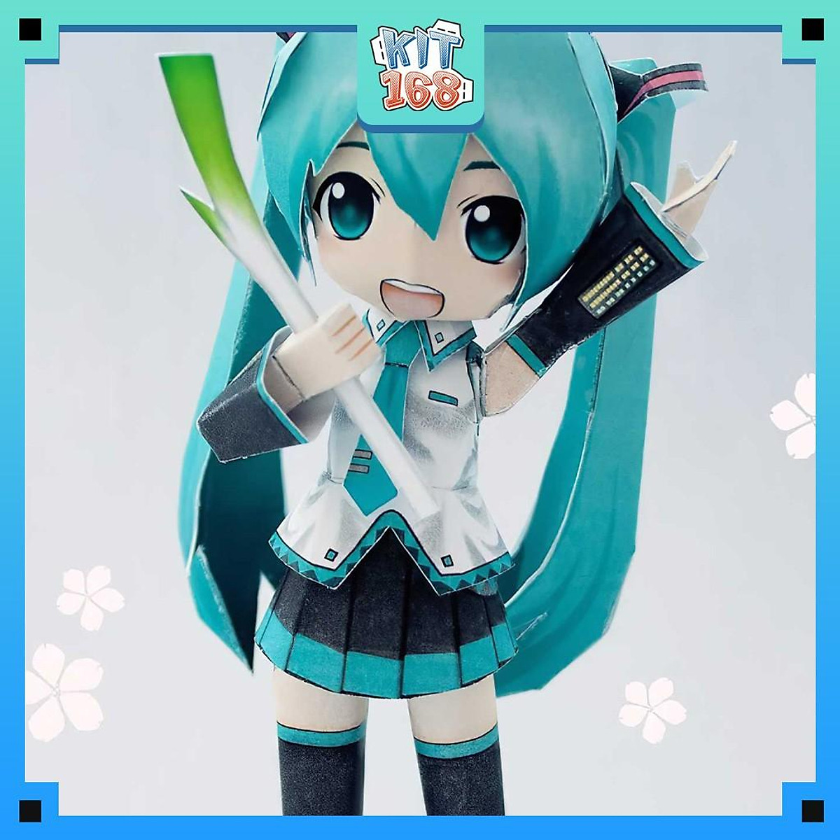 Mô hình giấy Anime Chibi Hatsune Miku - Vocaloid - Mô hình giấy