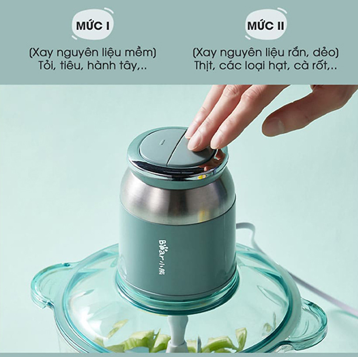 Máy xay thịt Bear QSJ-C04R8S - Hàng Chính Hãng