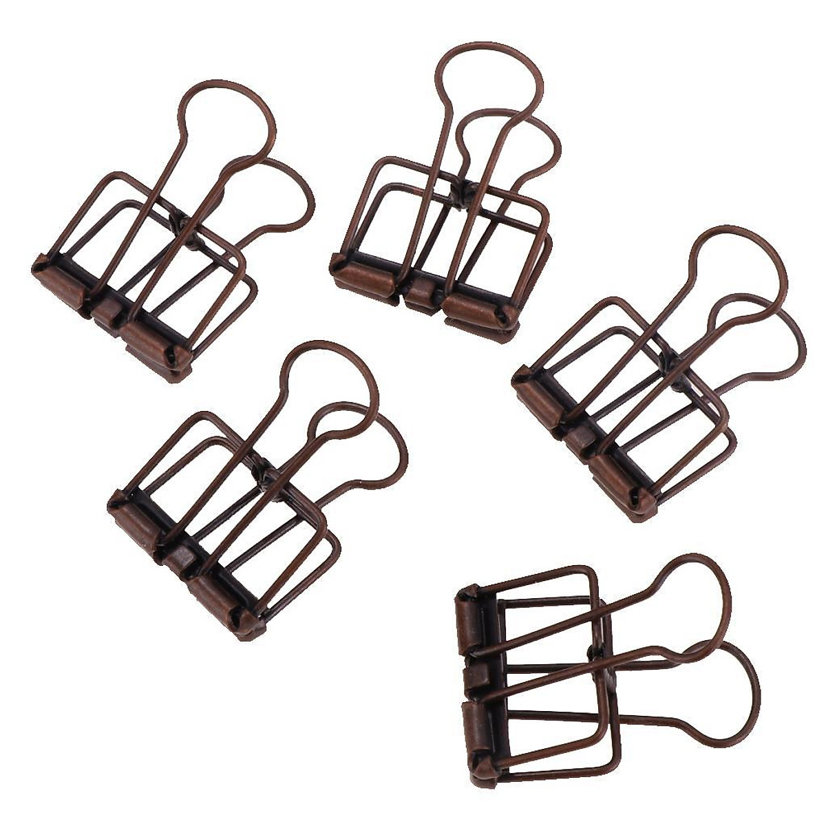 Pack of 5 Pieces Metal Wire Binder Clips,Hollow Out Paper Organizer, Paper  Binder Clip, Home