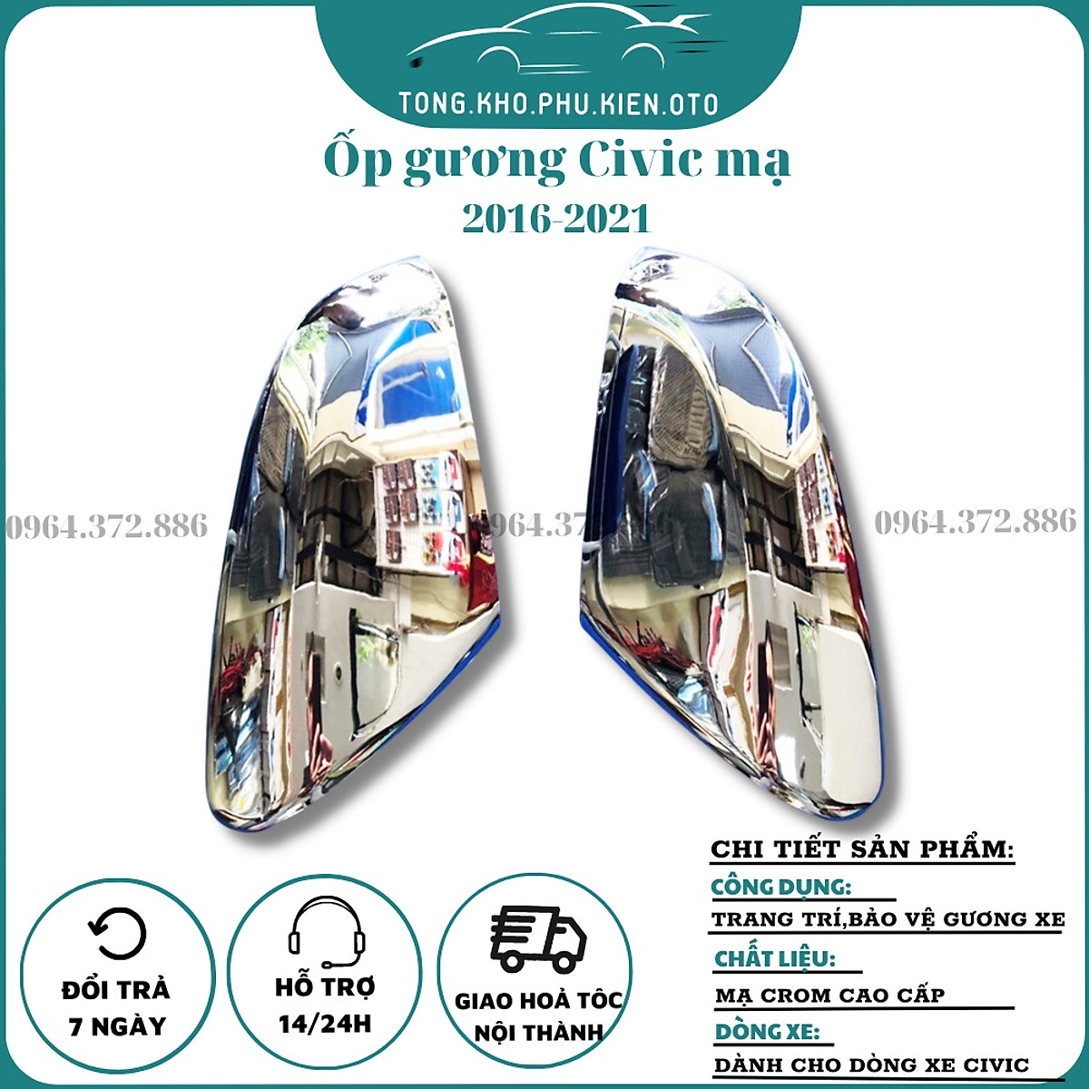 Đồ Chơi Phụ Kiện Cho Xe Honda Civic 20132016 Chính Hãng
