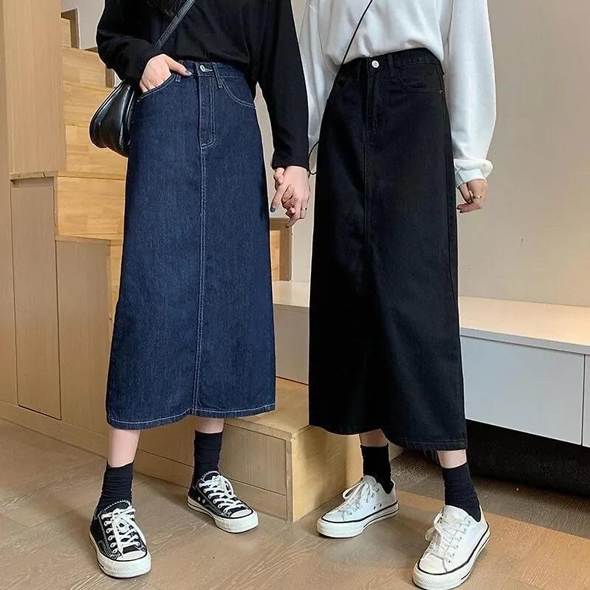 30 TIPS Phối Đồ Với Chân Váy Jean Dài Thần Sầu Như Fashionista #29 30 TIPS Phối Đồ Với Chân Váy Jean Dài Thần Sầu Như Fashionista