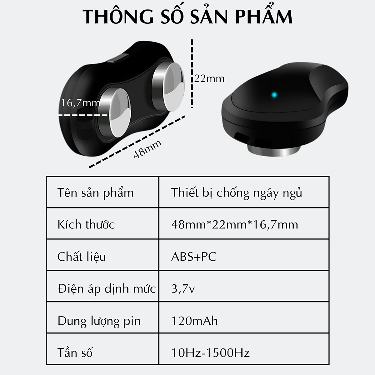 Máy chống ngáy ngủ bằng xung điện CTFAST, hỗ trợ giảm ngủ ngáy và giúp điều hòa nhịp thở, thiết kế nhỏ gọn phù hợp với mọi người đem lại giấc ngủ trọn vẹn, hiệu quả sau 2 tháng sử dụng