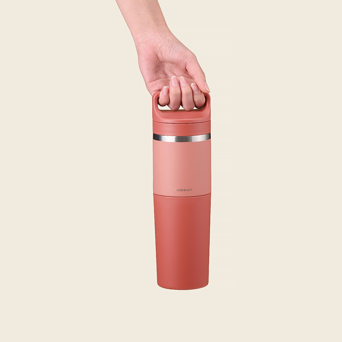 Bình giữ nhiệt Slo 2in1 with tumbler LocknLock LHC4332 (Bình giữ nhiệt và cốc nhựa) 600ml