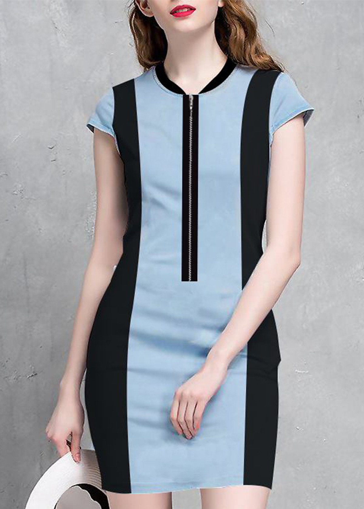 Đầm Cho Người Mập Đủ Size - Xanh Nhạt