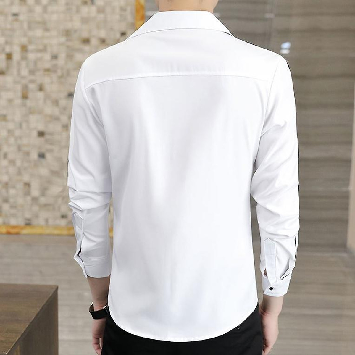 áo sơ mi nam thiết kế kẻ sọc tinh tế trước ngực cực chất, sang trọng và lịch lãm như 1 quý ông - N35 Áo Sơ Mi Nam Thiết Kế Kẻ Sọc Tinh Tế Trước Ngực Cực Chất, Sang Trọng Và Lịch Lãm Như 1 Quý Ông - N35