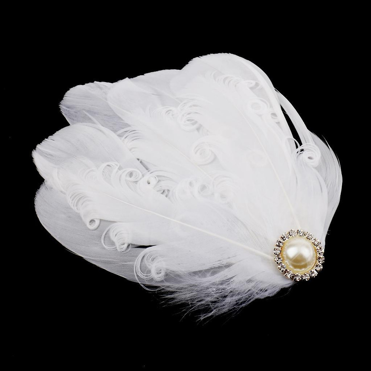 White Feather Headdress Fascinator Hair Clip Wedding Bridal Hair Accessory S White Feather Headdress Fascinator Hair Clip Wedding Bridal Hair Accessory S