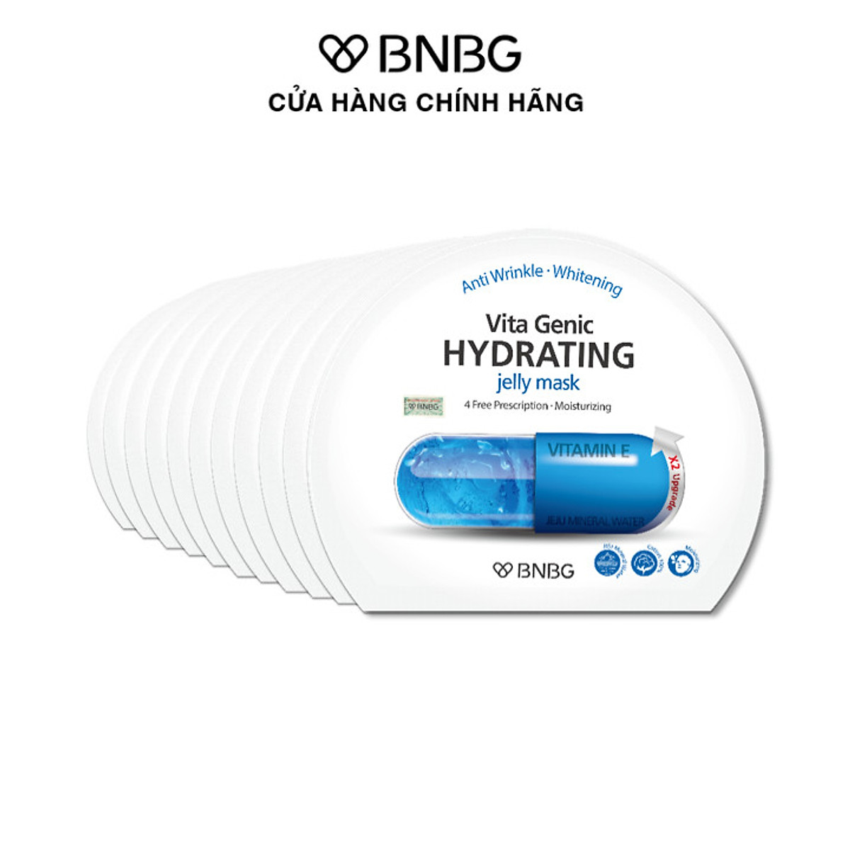 Combo 10 Mặt Nạ BNBG Hydrating Vita Genic Jelly Mask Dưỡng Ẩm Da Đa Tầng 30mlx10