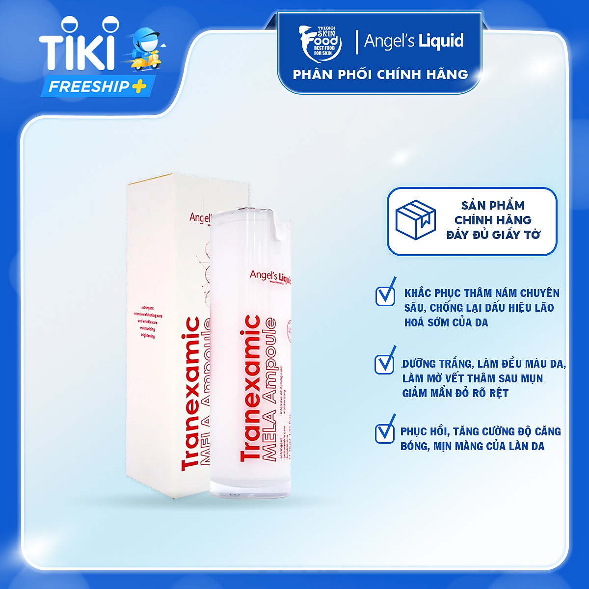 Siêu Tinh Chất Xoá Thâm Đỏ, Mờ Sạm Nám Angel's Liquid Tranexamic Mela