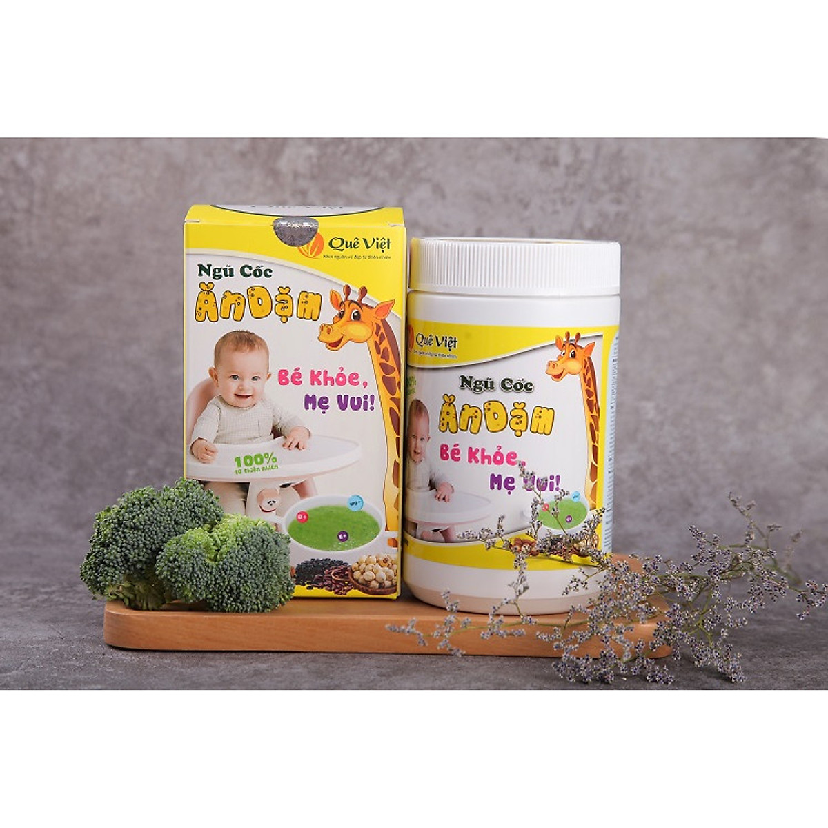 Ngũ cốc ăn dặm Quê Việt - 100% Nguyên liệu hữu cơ, cung cấp đầy đủ dinh dưỡng cho bé