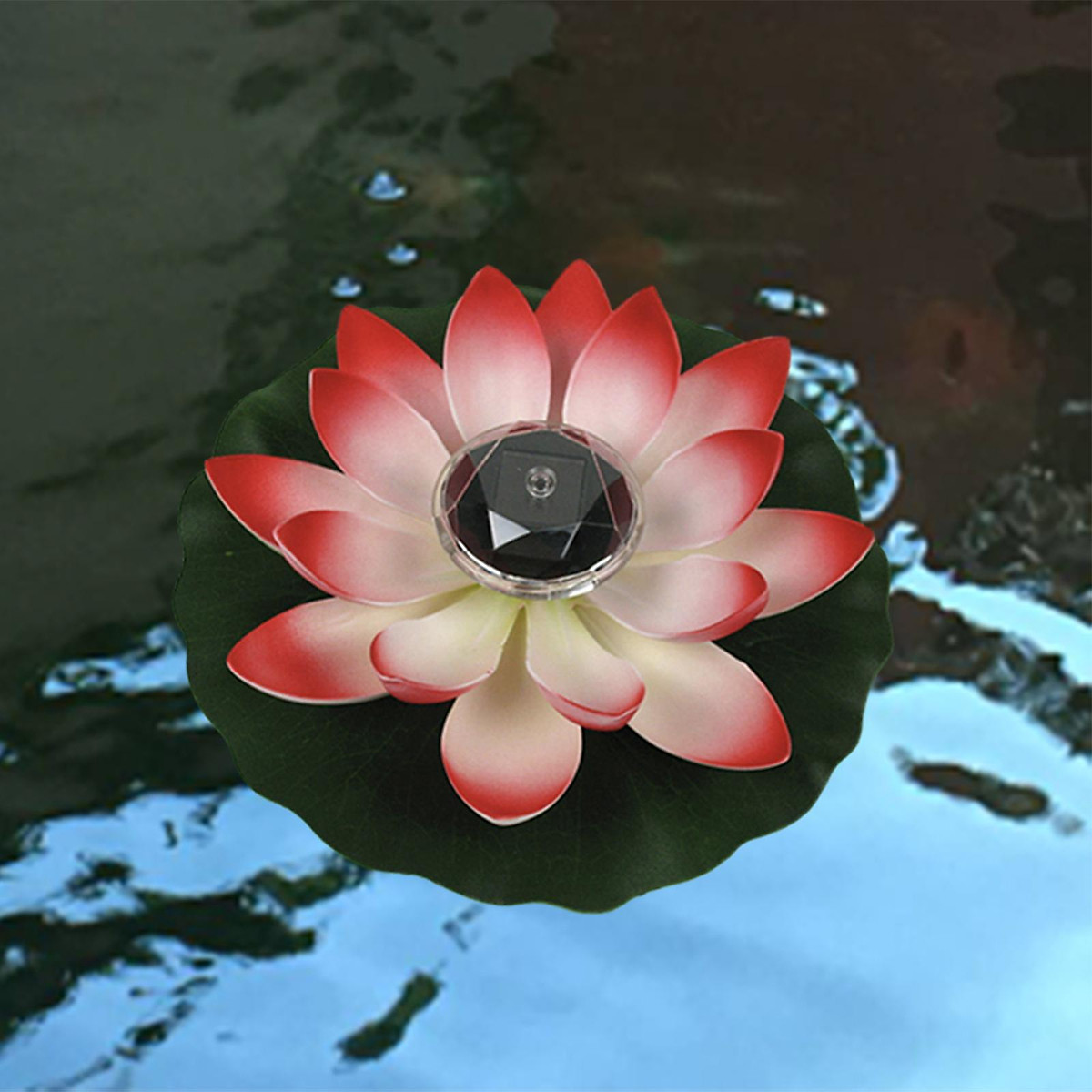 Makumari Lantern Lotus Floating - Set Of 10 Beautiful Large 7 Inch Artificial Floating Colorful Lotus With Premium 8h Candles For Your Romantic Decorations, Weddings, Memorials Or Pool Decor