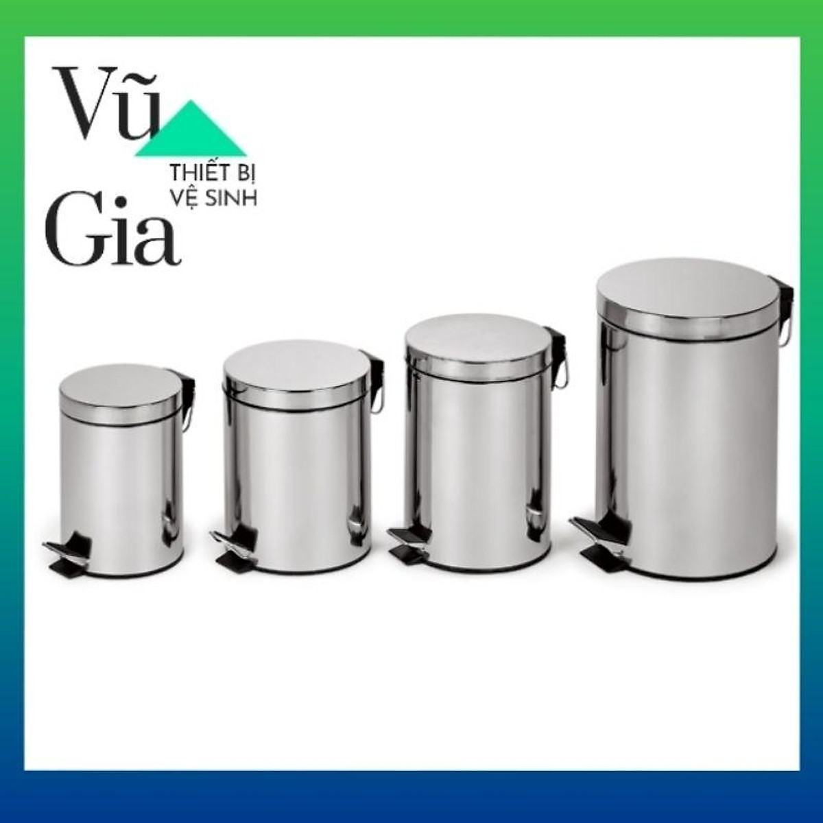 Thùng rác văn phòng nhỏ mini đạp chân inox 3L, 5L, 7L, 8L - Thùng ...