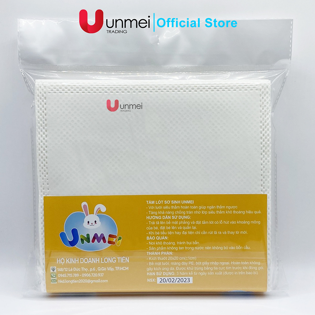 Lót Xu, Tấm Lót Phân Xu Chống Thấm Cho Bé Sơ Sinh UNMEI Dày Dặn, 3 Lớp Mềm Mại Bịch 30 Miếng, Chống Thấm Cực Tốt