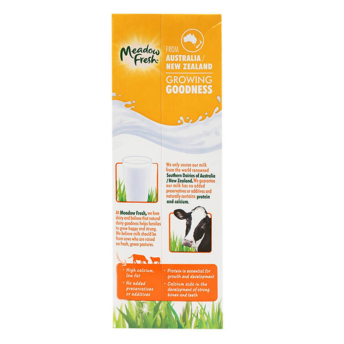 Thùng 12 hộp Sữa Tươi Tiệt Trùng Giàu Canxi Ít Béo Meadow Fresh 1L hàng New Zealand