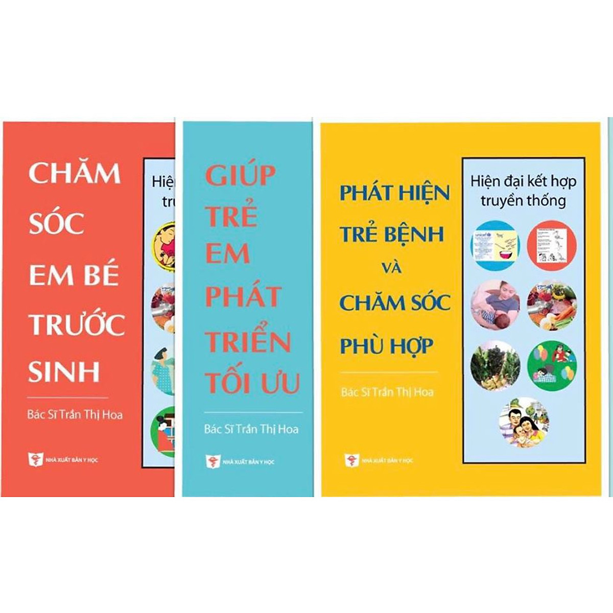 Combo 3 cuốn sách Chăm sóc em bé trước sinh - Giúp trẻ em phát triển tối ưu - Phát hiện trẻ bệnh và chăm sóc phù hợp