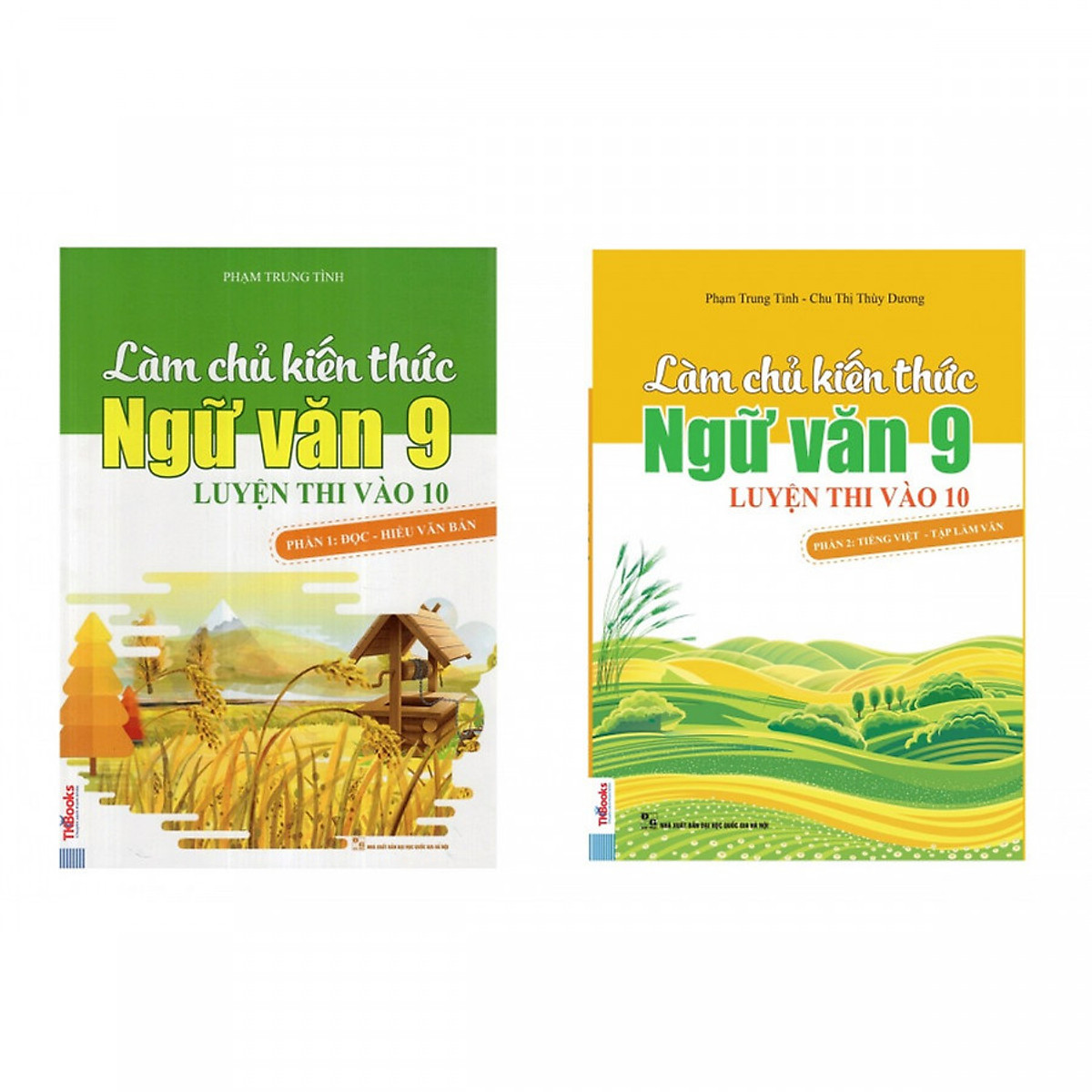 Bộ sách Làm Chủ Kiến Thức Ngữ Văn 9 Luyện Thi Vào 10 ( Phần 1: Đọc Hiểu Văn Bản + Phần 2: Tiếng Việt - Tập Làm Văn ) tặng kèm bookmark 