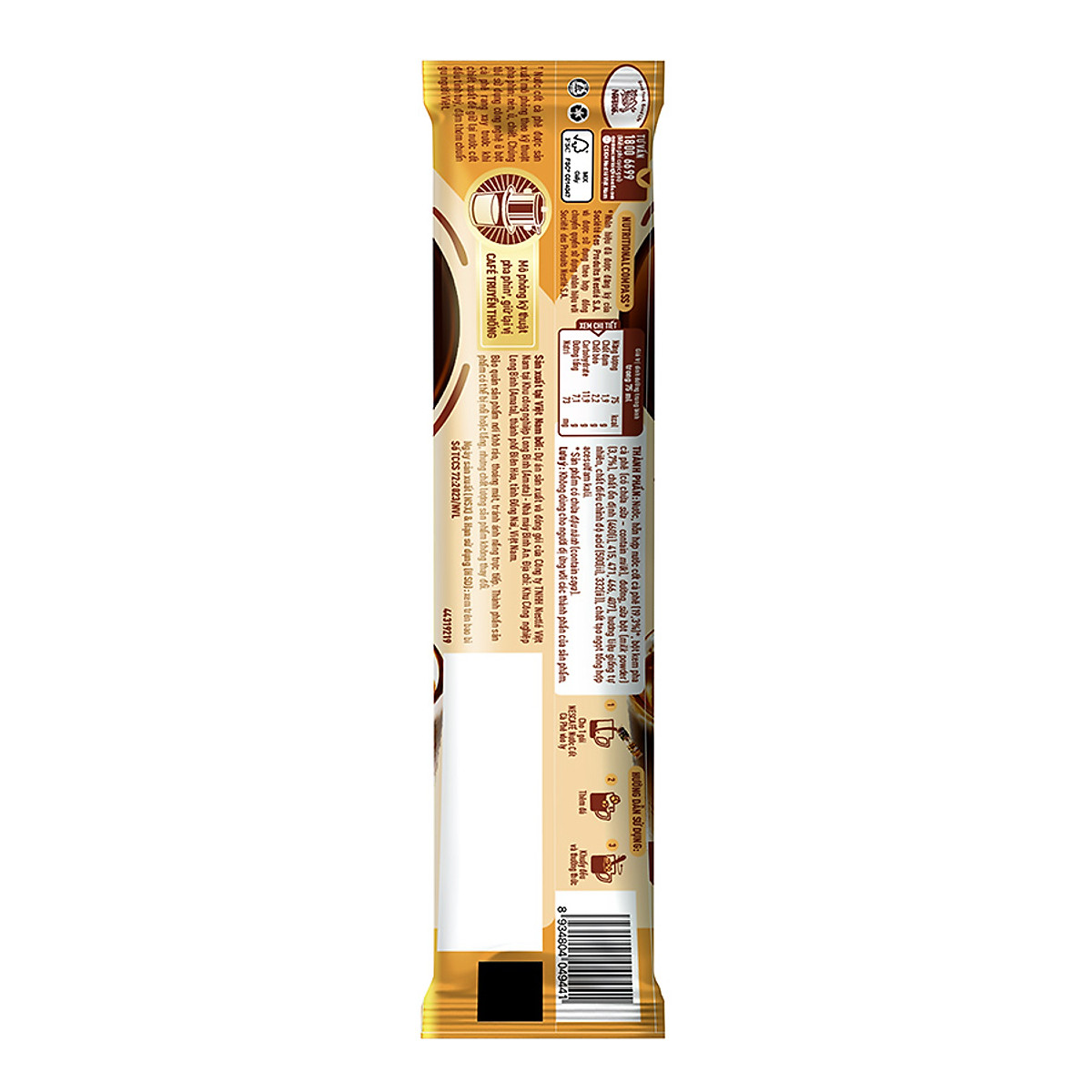 Nước cốt cà phê NESCAFÉ - CÀ PHÊ SỮA ĐÁ (hộp 5 gói)