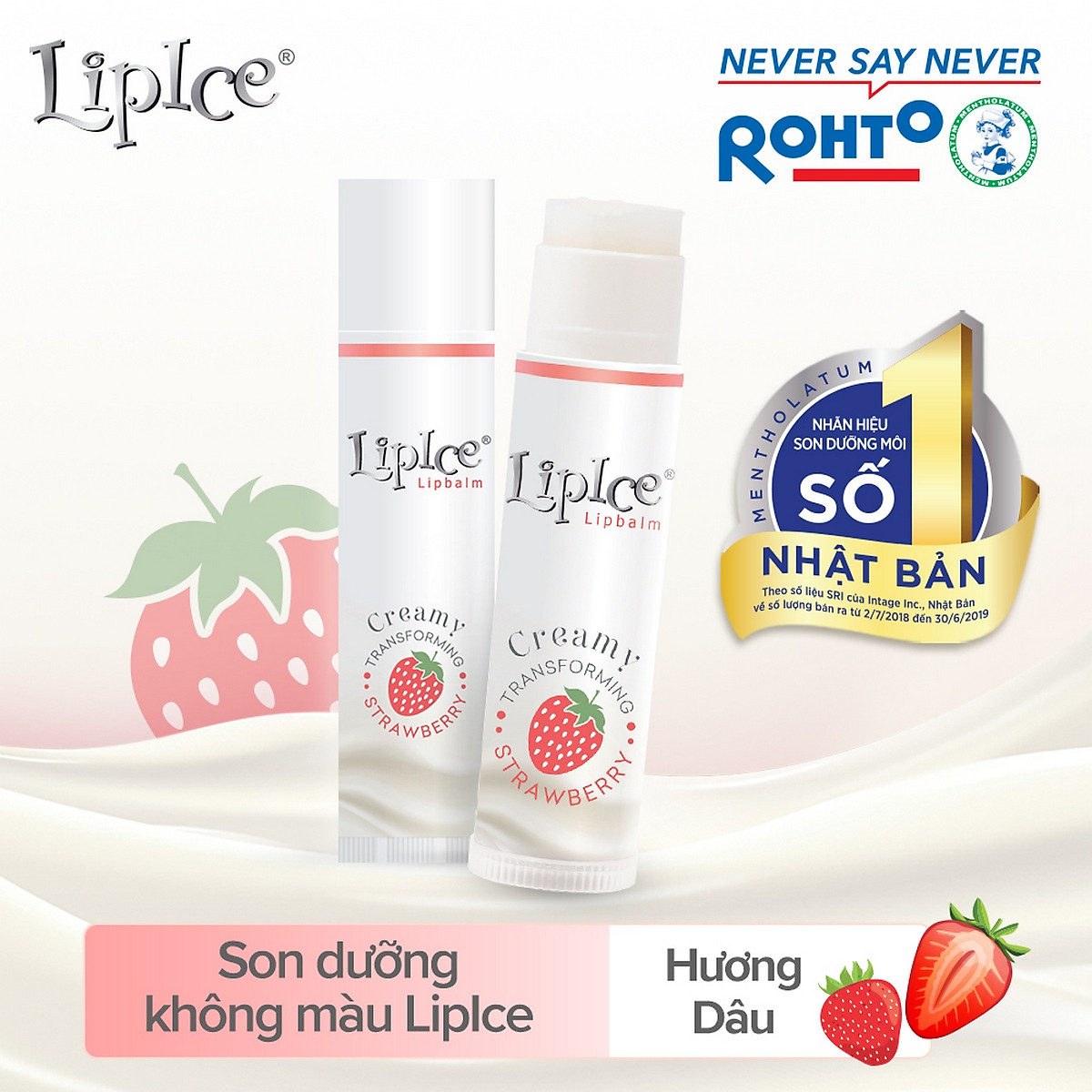 Son dưỡng môi không màu chuyển kem mịn LipIce Creamy