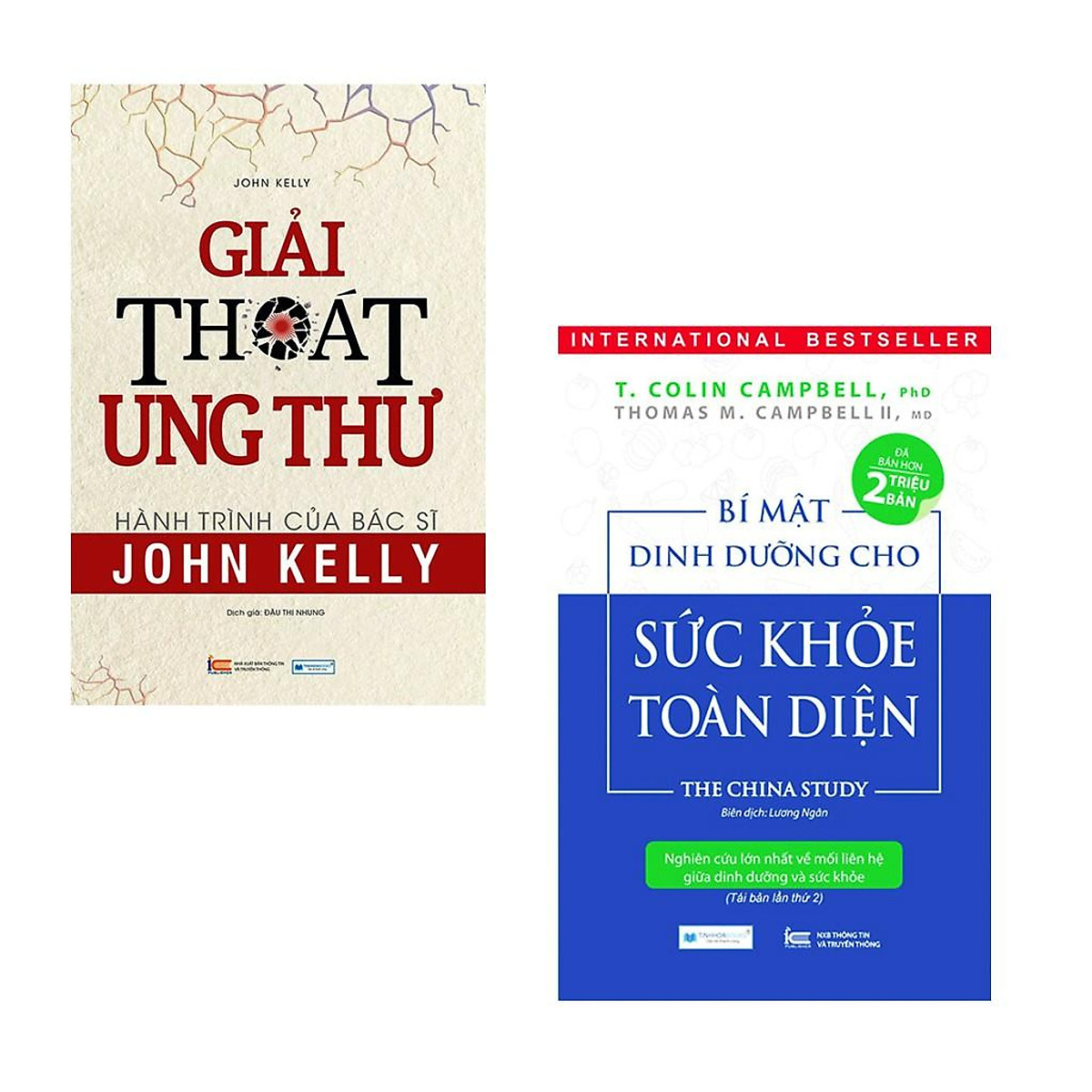 Sách Combo 2 cuốn Bí mật dinh dưỡng cho sức khỏe toàn diện + giải thoát ung thư - Hành trình của bác sĩ John Kelly