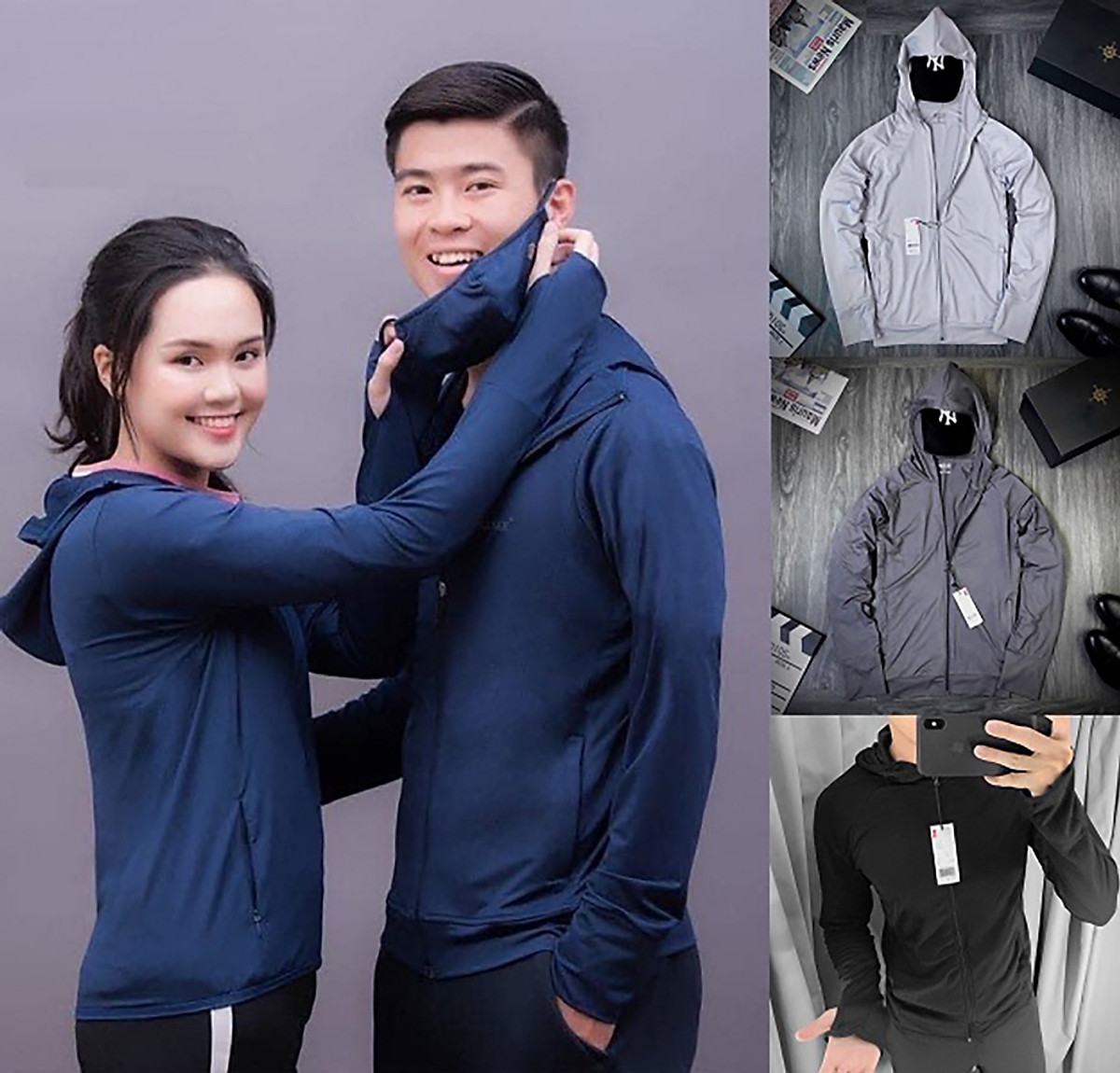 Áo chống nắng nam thông hơi vải kim cương cao cấp hàng xuất khẩu Micado