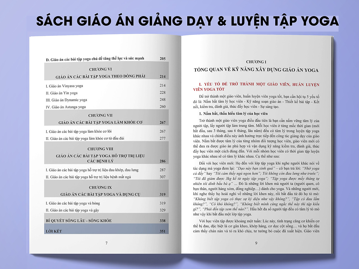 Bộ sách dành cho Giáo viên Yoga cơ bản: Giáo án giảng dạy & luyện tập Yoga + Những bài dẫn thiền hay dành cho giáo viên Yoga