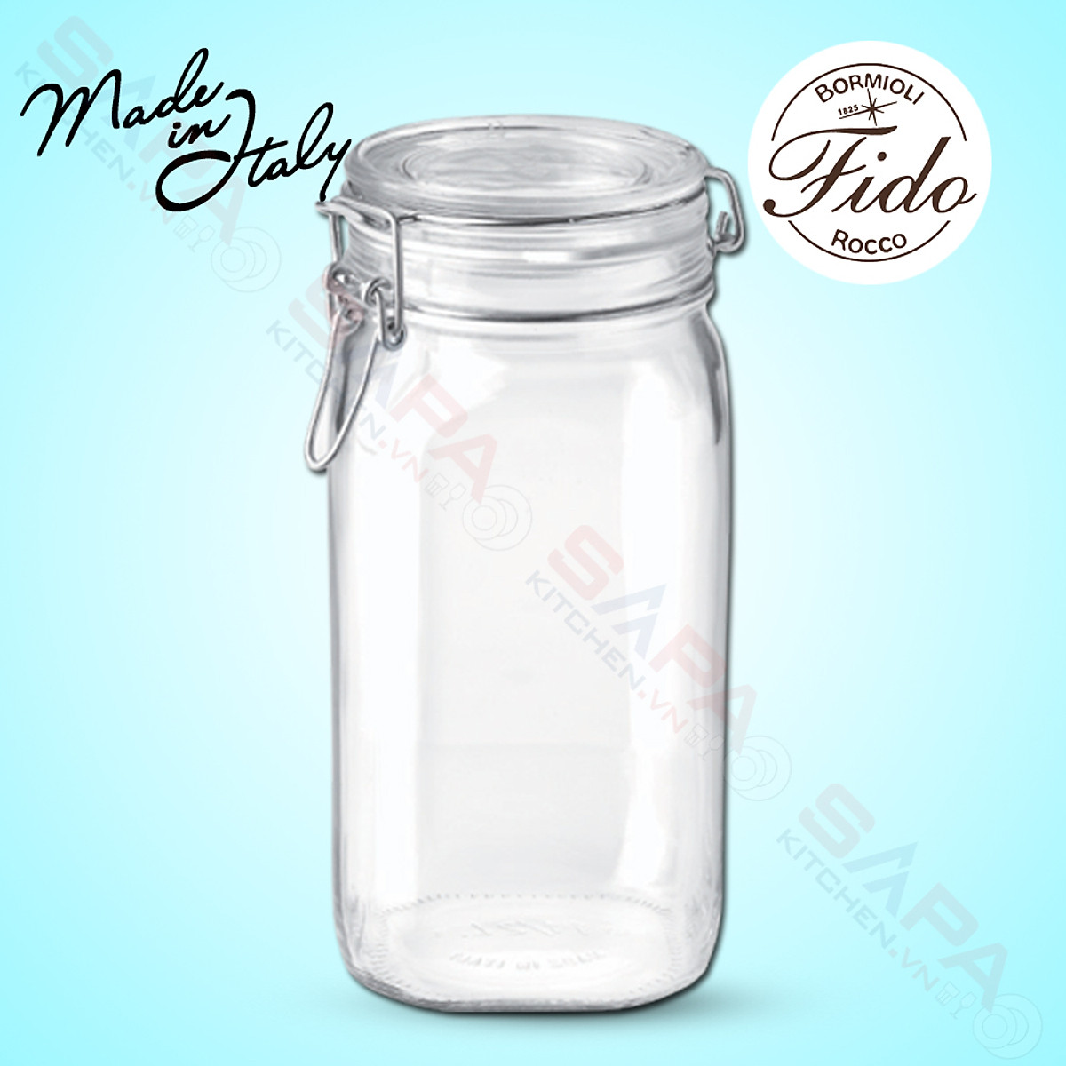 Hũ Thủy Tinh Nắp Cài Kín Hơi Fido Bormioli Rocco 149230M04321991 (1500ml)