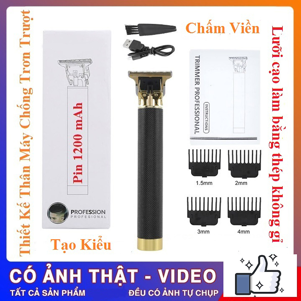 Tông Đơ Cắt Tóc Chấn Viền Tạo Kiểu Nghệ Thuật Phong Cách VINTAGE ...