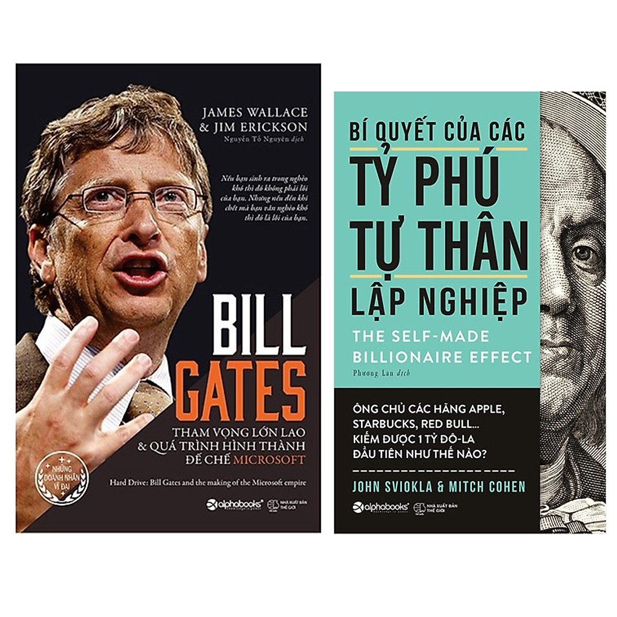 Combo Sách Doanh Nhân : Bill Gates - Tham Vọng Lớn Lao Và Quá Trình Hình Thành Đế Chế Microsoft + Bí Quyết Của Các Tỷ Phú Tự Thân Lập Nghiệp 