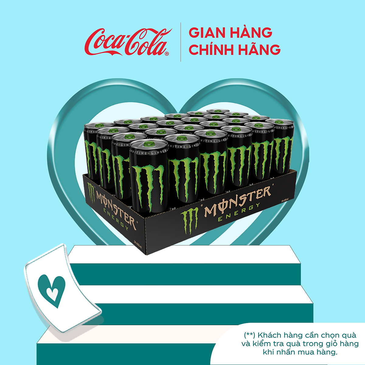 Lốc 24 Lon Nước Tăng Lực Giải Khát Monster Energy 355ml/Lon Coca-Cola Official Store