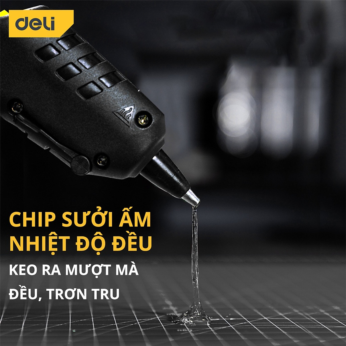 Súng Bắn Keo Deli Cao Cấp Công Suất Lớn 40W/80W - keo 7mm - Nhỏ Gọn, An Toàn Sử Dụng - Thiết Kế Hiện Đại - DL402040/DL402080