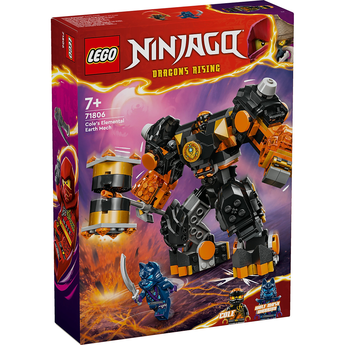 LEGO NINJAGO 71806 Đồ chơi lắp ráp Chiến giáp của Cole (235 chi tiết)