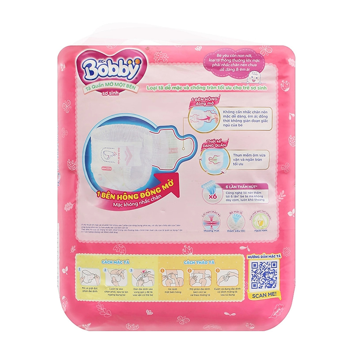 Tã/bỉm quần Mở Một Bên Bobby