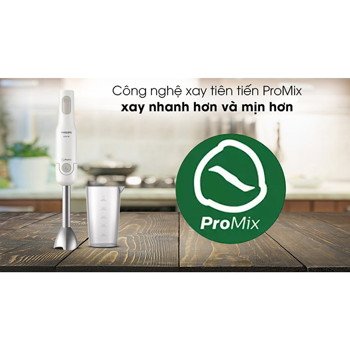Máy xay sinh tố cầm tay Philips HR2537 (650W) - Hàng chính hãng