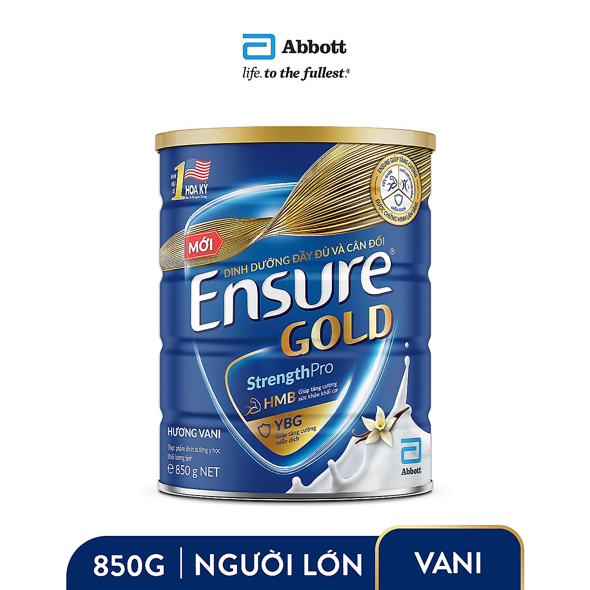 Thực Phẩm Dinh Dưỡng Y Học: Ensure Gold Vani 850g