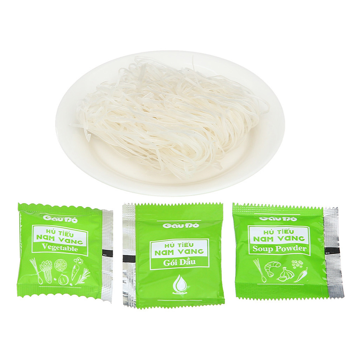 Thùng 30 Gói Hủ Tiếu Nam Vang Gấu Đỏ 68g