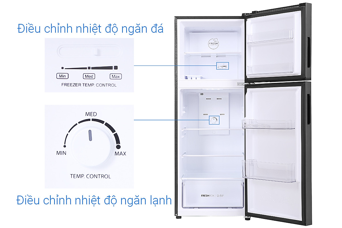 Tủ lạnh Aqua Inverter 222L AQR-T239FA(HB) - Chỉ Giao tại HCM