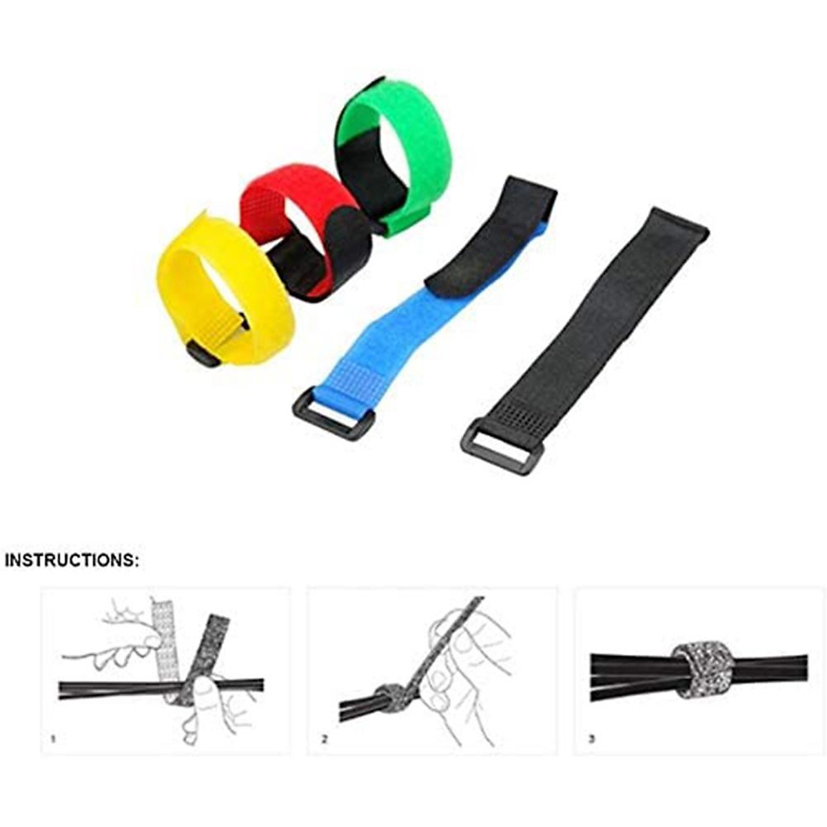 Set 6 Dây Nylon Buộc Dây Cáp 2.5x40cm