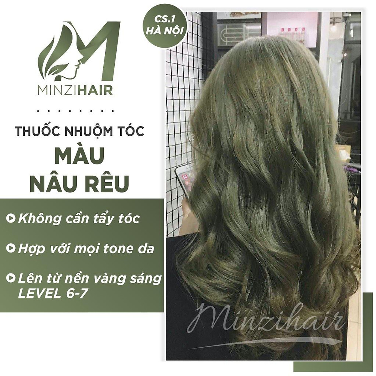 Top những kiểu nhuộm tóc màu nâu rêu đang lên ngôi