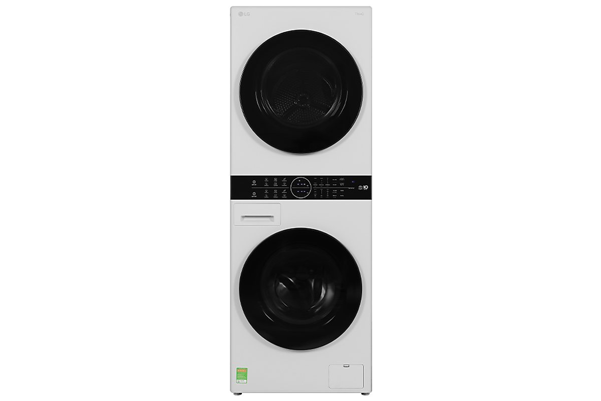 Tháp giặt sấy LG WashTower Inverter giặt 14 kg - sấy 10 kg WT1410NHE - Hàng Chính Hãng