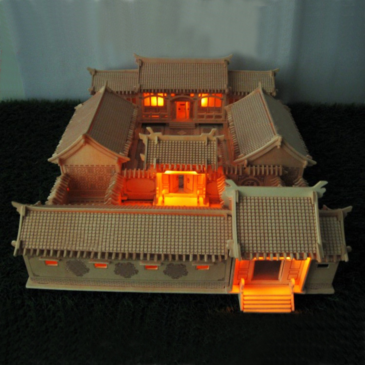 Mô hình nhà DIY Doll House Biệt phủ cổ Trung Quốc Kèm Đèn LED và Mica chống bụi M909 #34 Mô hình nhà DIY Doll House Biệt phủ cổ Trung Quốc Kèm Đèn LED và Mica chống bụi M909