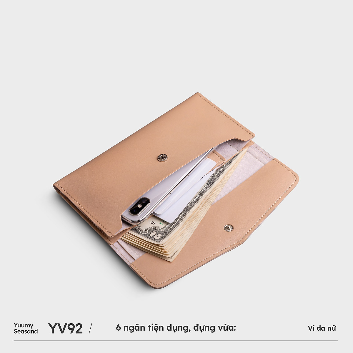 Ví da nữ cầm tay dáng dài xinh xắn YUUMY Seasand YV92