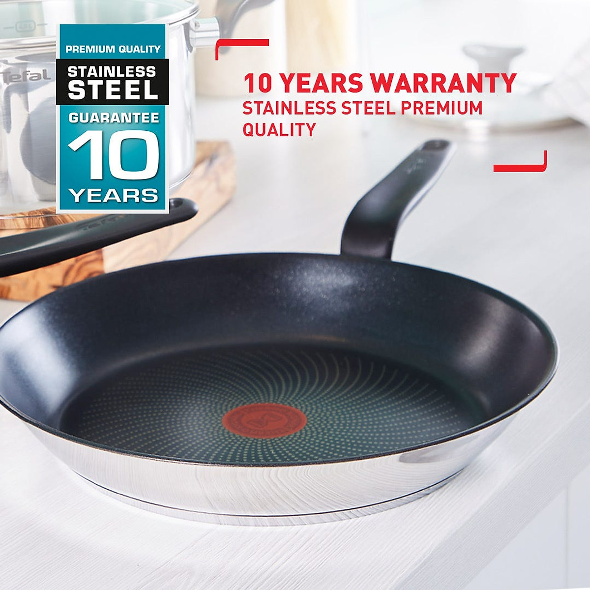 Chảo inox Tefal Primary dùng cho mọi loại bếp- Hàng chính hãng