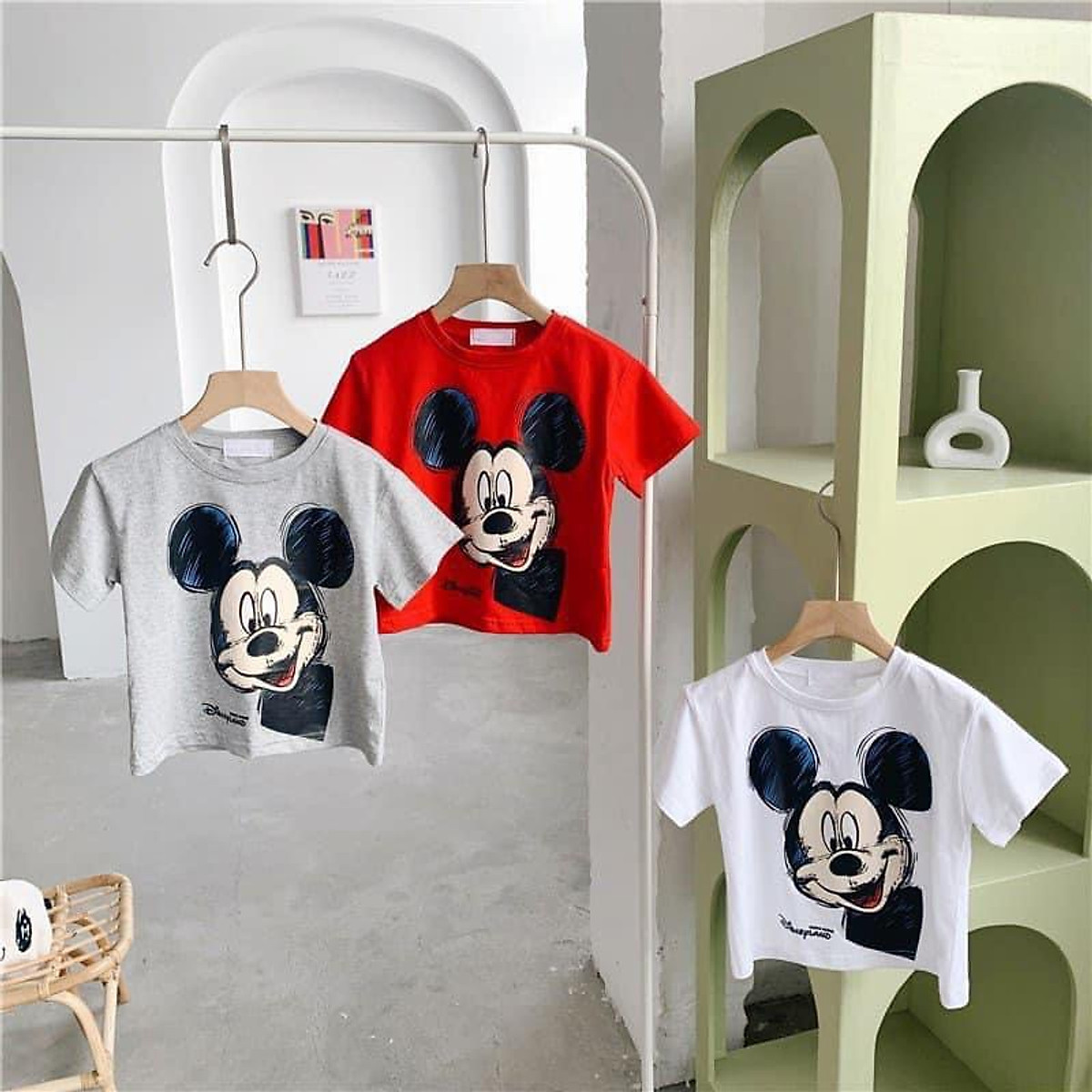 Mua Combo 3 áo phông mickey Áo cotton in hình chuột Mickey cho bé ...