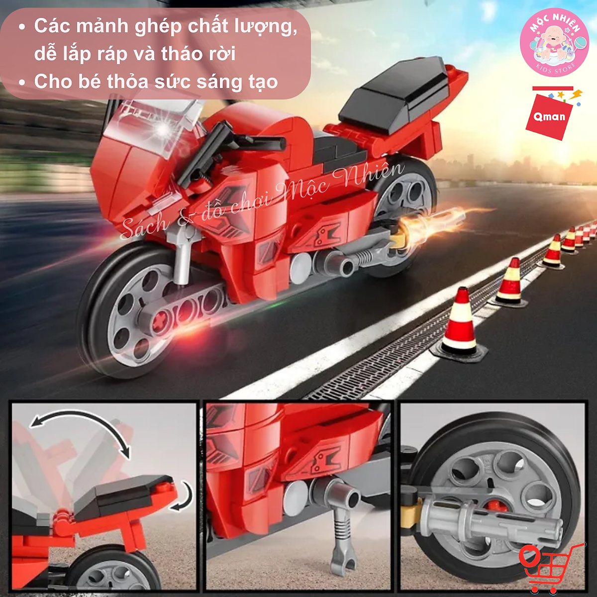 Đồ chơi xếp hình Qman 42101 - Tàu hỏa biến hình (305 mảnh ghép)