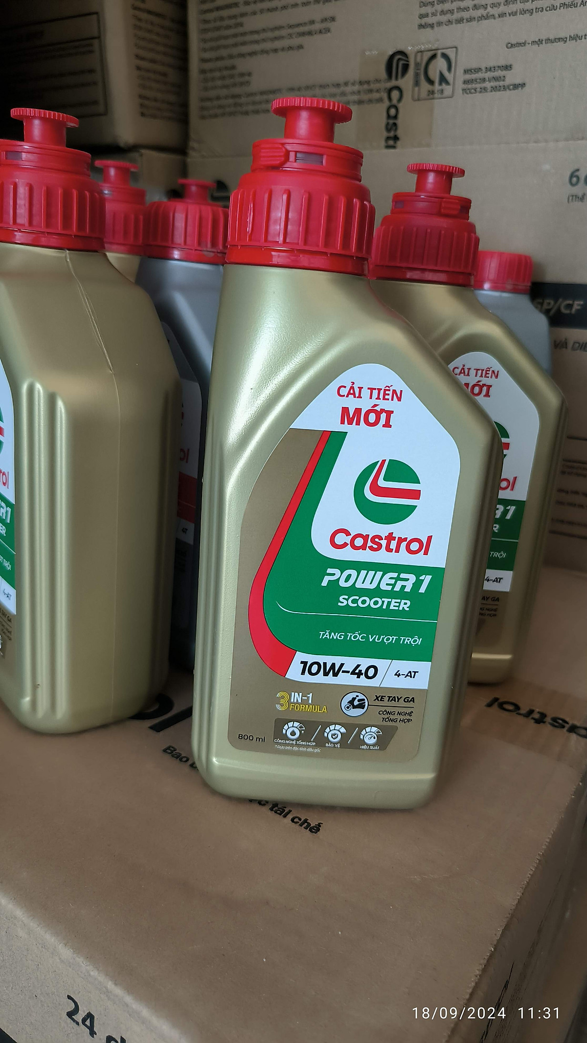 Dầu nhớt xe tay ga Castrol Power 1 Scooter 0,8L (800ML)