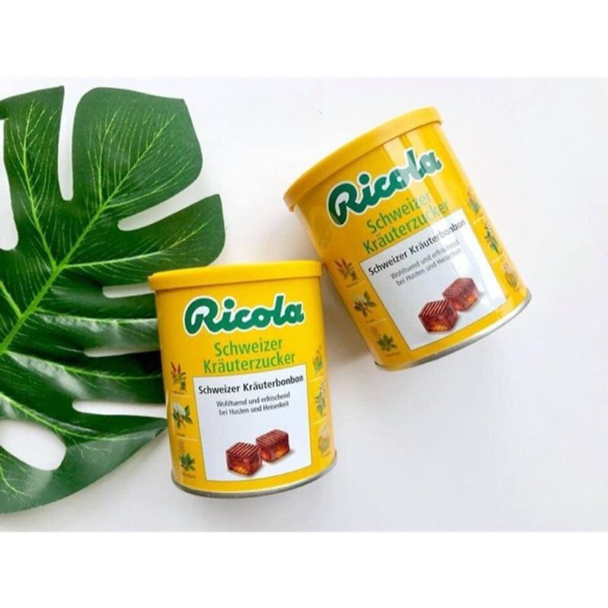 Viên Kẹo Ngậm Ho Ricola Chanh Mật Ong, Kẹo Ngậm Thảo Dược Cho Viêm Họng, Ho, Đau Họng Thơm Miệng Sugar Free, 250G