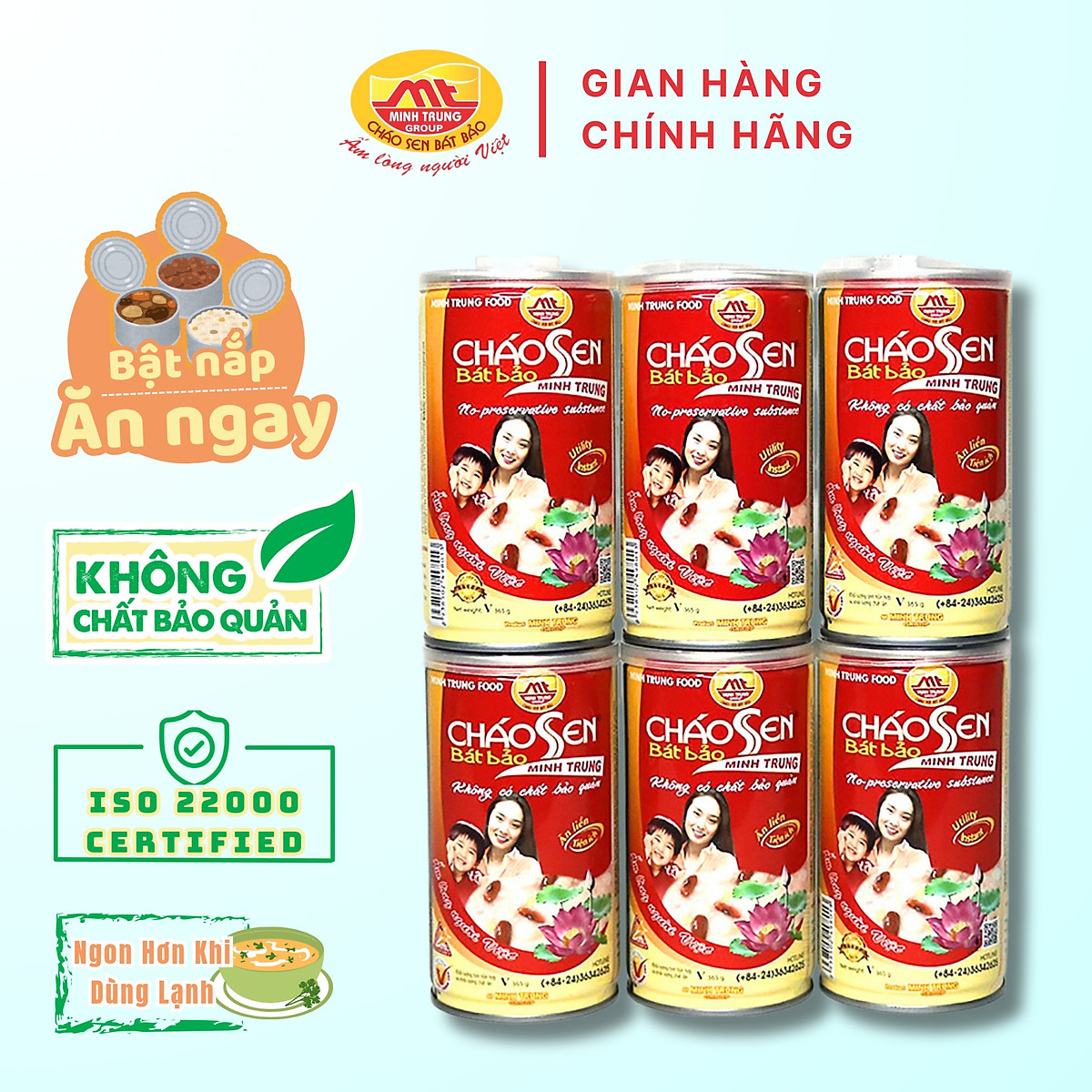 Cháo Sen Bát Bảo Minh Trung Lốc 6 lon